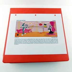 Chuck Jones PEPE LE PEW WB Gallery Laminated Binder Release Sheet Limited Cel